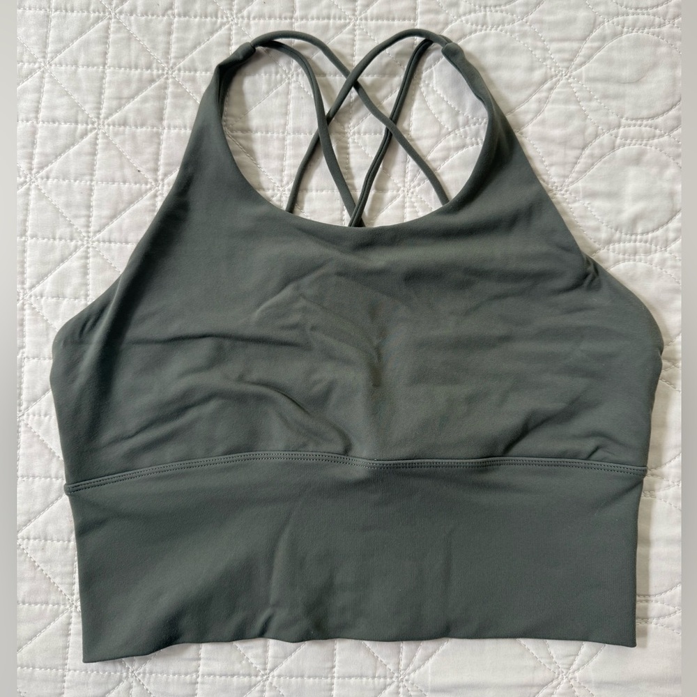 Alyth Active Rebellious Crop Bra Army Green